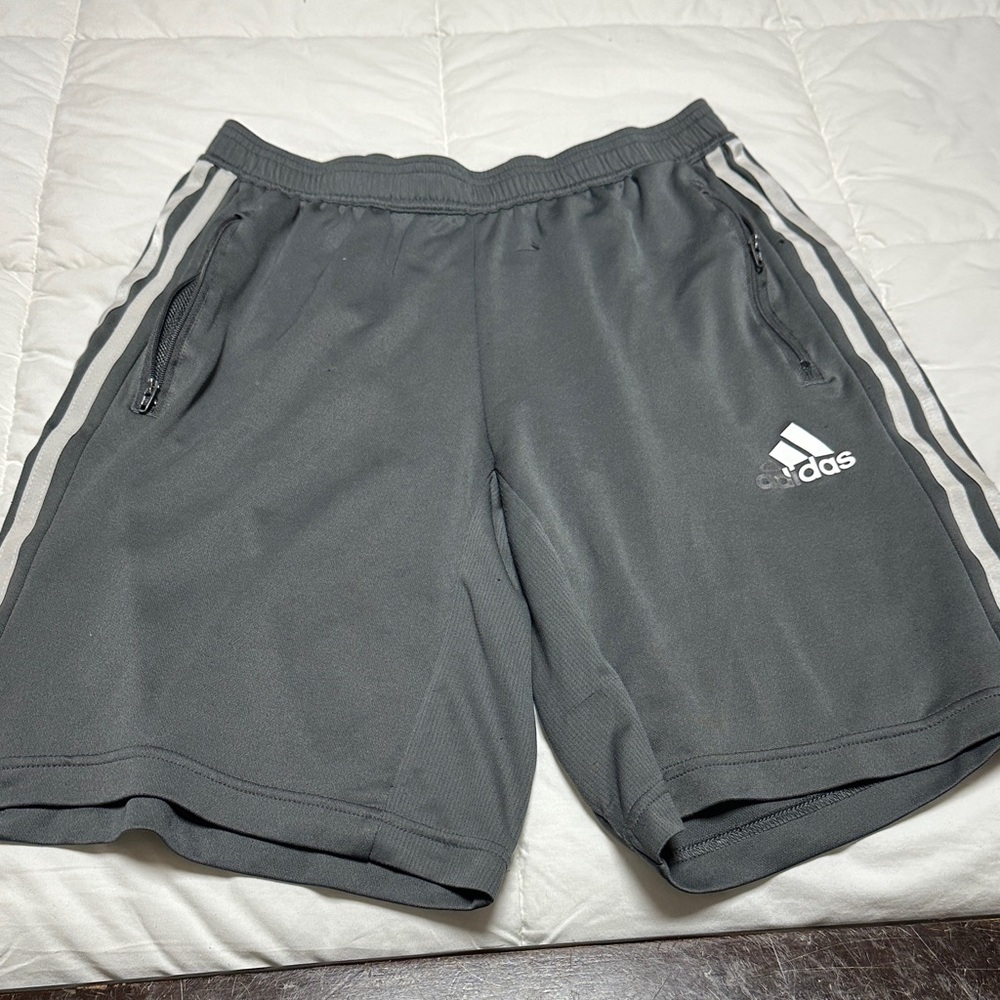 Adidas Men's Dark Gray Athletic Shorts